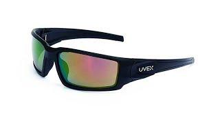 Honeywell Hypershock UVEX Shooters Safety Eyewear - Black Frame & Red Mirror Lens (R-02224)