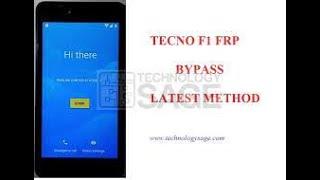 Tecno F1 FRP Bypass | Tecno F1 Google account Bypass without PC | TekTeazer Solutions