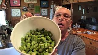 Putting up Okra in the freezer