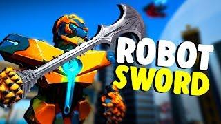 NEW VR Robot SWORD DESTROYS CITIES! - VRobot Gameplay - HTC Vive VR Game