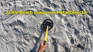 At the Beach using a new Metal Detector