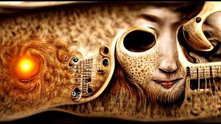 "A Wonderful big guitar beautiful lightenings, Ultra detailed, 4k by naoto hattori"