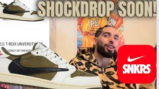 THE BIGGEST SHOCKDROP IS HAPPENING! TRAVIS SCOTT JORDAN 1 LOW MEDIUM OLIVES RELEASE INFO + STOCK!