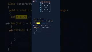 Pattern program to print X in Java - Code pattern in less than 60 seconds #shorts #patternshorts