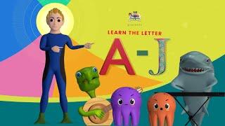 LETTER A-J! The Easiest Way to Learn the Alphabet! Get Ready for Kindergarten!