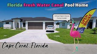 Tour of Beautiful Cape Coral Pool Home on a Freshwater Canal!