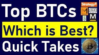 Top Bitcoin Treasury Companies: Which Is Best? MSTR, MTPLF, KULR, SMLR, & MARA