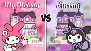 Toca life world | My melody  vs Kuromi  PART 2 [ cute toca boca house ideas ]