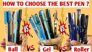 Best Pens For Exams ? Ball Pen & Gel Pen & Roller Pen Under 10 ₹ &  20₹ || Back to School#penreview