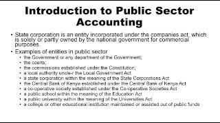 Introduction to Public Sector Accounting