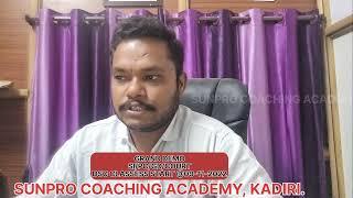 SUNPRO COACHING ACADEMY DEMO CLASSES START 09-11-2022, All Coachings are Start.