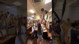 Students sing in the classroom (Fun-We Are Young)