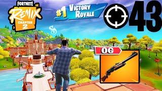 43 Elimination Solo Vs Squads Gameplay Wins (Fortnite Remix PS4 Controller)