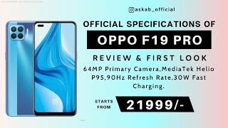 Oppo F19 Pro Official Specification ||Full Review, First Look || #askab #oppof19pro #phones