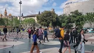 Plaça de Catalunya, Barcelona, Spain