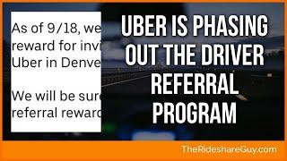 Uber is Phasing Out the Driver Referral Program