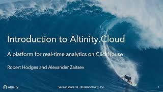Introduction to Altinity.Cloud — Platform for Real-Time Data | Managed Cloud for ClickHouse®