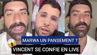 VINCENT SE CONFIE SUR SA RUPTURE DANS UN LIVE  #marwa #rym #queijo