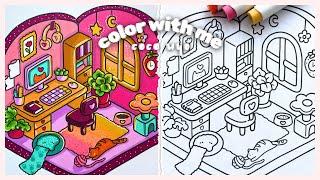 ASMR Color with me  Little Corner by Coco Wyo | Ohuhu markers  #asmr