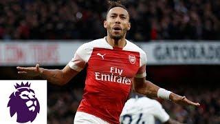Aubameyang scores beautiful curling shot v. Tottenham | Premier League | NBC Sports