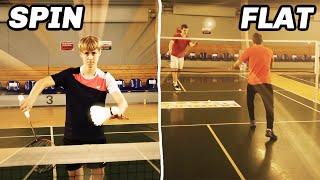 KEVIN SANJAYA SUKAMULJO - 2 TYPES OF SERVE, SPIN SERVE and FLAT SERVE