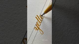“yellow” Brush Pen Calligraphy
