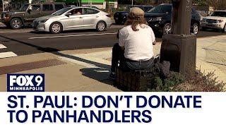 St. Paul tells drivers not to give to panhandlers