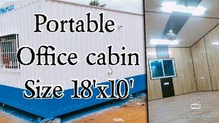 #porta#portable#container# Portable cabins, portable office plain cabin size-18'x10'