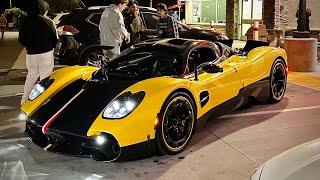 Yellow Pagani Utopia LOUD Revs and Driving