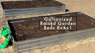 Galvanized Raised Garden Beds for Vegetables 8x4x1