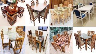 Modern Dining Table Designs ideas 2024 | Dining room Decorating ideas | wood and glass top dining