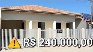CASA NOVA COM 2 QUARTOS DE LAJE MUITO BOA NO MUNICÍPIO DE JABOTI PARANA - R$ 240.000,00