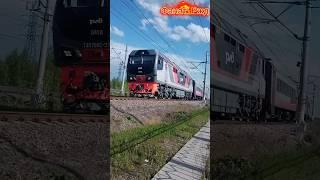 ТЭП70БС 371 С ДП2Д 0001 проходит испытания на ЭК ВНИИЖТ #поездавидео #train #тэп70 #ржд