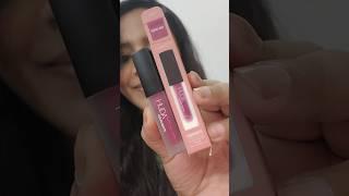 Huda Beauty Mini Liquid Matte Ultra-Comfort Transfer Proof Lipstick - Trophy Wife on MAC NC30