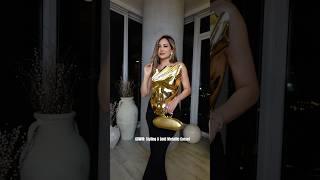 GRWM: Styling A Gold Metallic Corset  #ootd #fashiontrends #fashion #style #outfit #shorts #beauty