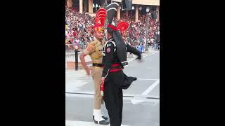 Wagah Bdr Parade || Flag ceremony #shorts