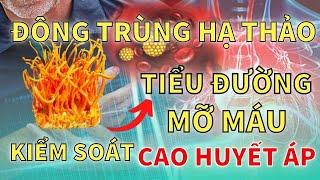 KIỂM SOÁT MỠ MÁU, HUYẾT ÁP, TIỂU ĐƯỜNG BẰNG ĐÔNG TRÙNG HẠ THẢO