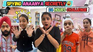 Spying Anaanya Secretly 24 Hours Challenge | Ramneek Singh 1313 | RS 1313 VLOGS