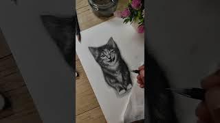 Who loves Cat   Like for this little kitty  #drawing #sketchbook #catlover #trendingshorts