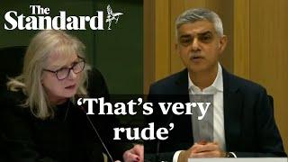 'Can you stop interrupting!?' Susan Hall gets angry during questions for London Mayor Sadiq Khan