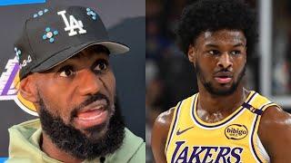 LeBron James Reacts To Bronny James Big G League Games