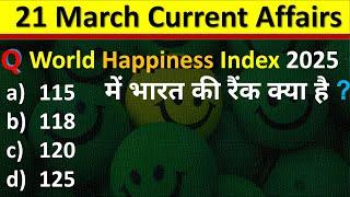 21 March Current Affairs 2025 Daily Current Affairs Current Affair Today Current Affairs 2025 CA