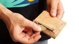 Slim Wallet for Men | Vegan Non Leather | Bifold Cards Cash Coins by Corkor