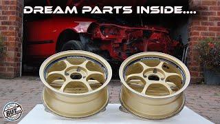 DREAM WHEELS FOR THE CIVIC + ENGINE BAY CLEAN! K SWAP EK CIVIC PART 14!!