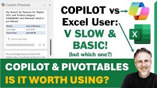 Using Copilot to Create Excel PivotTables - Slow & Pretty Basic 