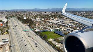 Cloudless & Clear Los Angeles Landing – American – Airbus A321-200NX – LAX – N417AN – SCS Ep. 569