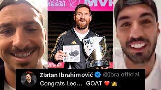 FAMOUS REACTION TO MESSI WINNING THE MLS PLAYER OF THE YEAR