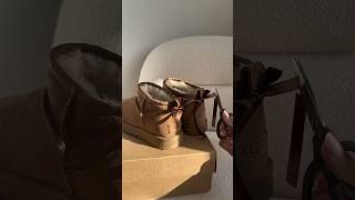 unbox my new ugg boots with me!!  & this is your sign to add bows to your uggs  #satisfying