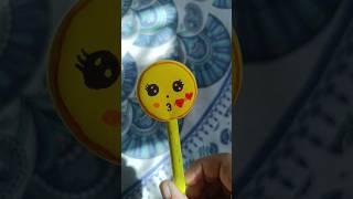 DIY emoji pen topper #with viral clay #Air dry clay #shorts