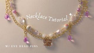 How to Make Necklaces with Eye Head Pins & Extra Details | Easy Tutorial